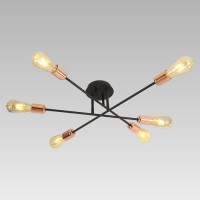 75564 ДАРИА 6хЕ27/40W,black/Copper таванска